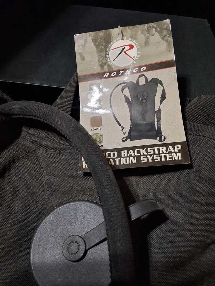 Sistema de hidratación táctica correas traseras 3 litros molle modular negro rothco 2830 nuevo con etiquetas Foto 2 de 4