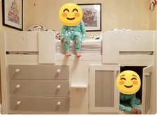Pine Bunk Bed With Storage