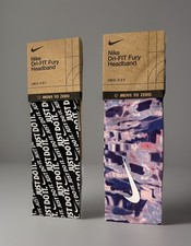 NWT Nike Fury Women's Dri-Fit Sports Training Wide Headband Purple or Black