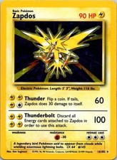 Zapdos Pokemon 16/102 Base Set Holo LP on eBay