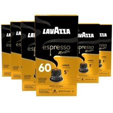 Espresso Maestro Lungo Aluminum Capsules Compatible with Nespresso* Original Mac