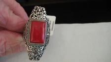 NWT SARDA STERLING SILVER RING, SZ 9, CORAL