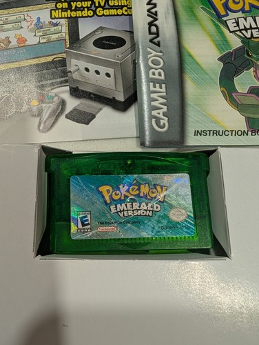 Pokemon Emerald (Nintendo GameBoy Advance, 2005, GBA) Completo con Póster - Imagen 11 de 16