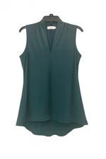 Philosophy Green High Low Top Cut & Sew Knits Machine Washable Sz M, L  NWT