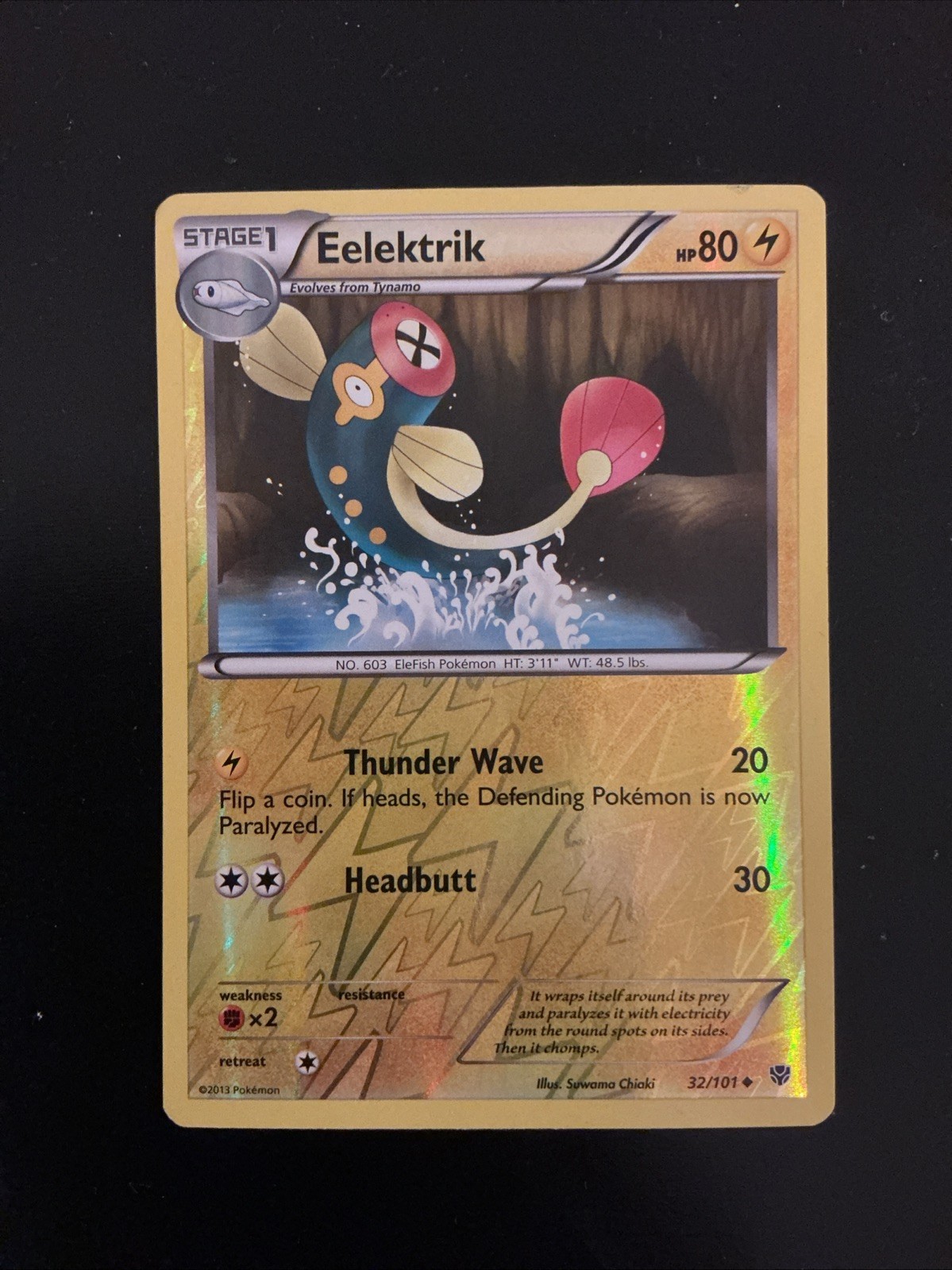 Eelektrik 32/101 Black & White Plasma Blast Reverse Holo 2013