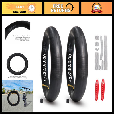 Heavy Duty Thick Bike Tube with Bent Valve Stem - Fits Electric Bikes, Motorcycl