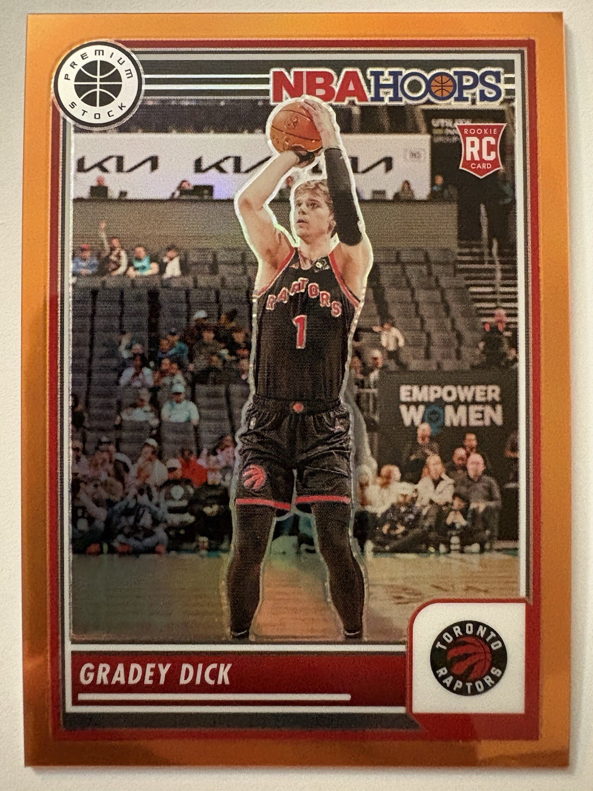 2023-24 Panini Nba Hoops Premium Stock - Gradey Dick #251 Orange Prizm /299 (RC)