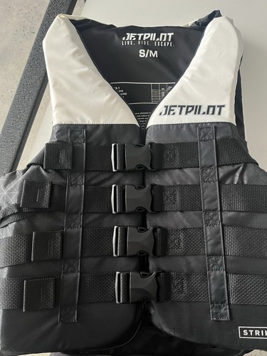 Jetpilot Gilet Strike Nylon Life Jacket Vest White/Black Size S/M - Picture 2 of 3