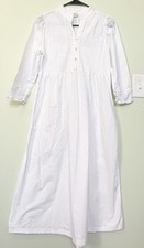 Thea Nightgown MED Pintuck Cotton Lace Luxury Long Cottagecore Victorian
