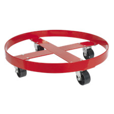 Sealey Drum Dolly With Four Large Diameter Metal Castors 205 Litres - Red TP205