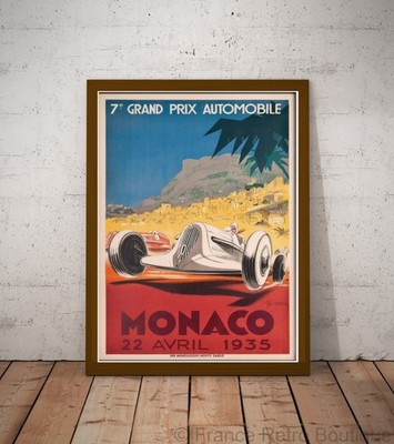 Plakat-Poster Auto Monaco 1935 Geo Ham