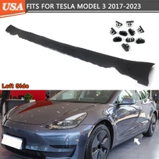 Driver Side Skirt Lower Rocker Cover Molding Left For 2017-2025 Tesla Model 3 US
