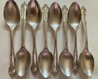 Vintage GORHAM STERLING SILVER ENGLISH GADROON Teaspoons SET of 8 241 Grams