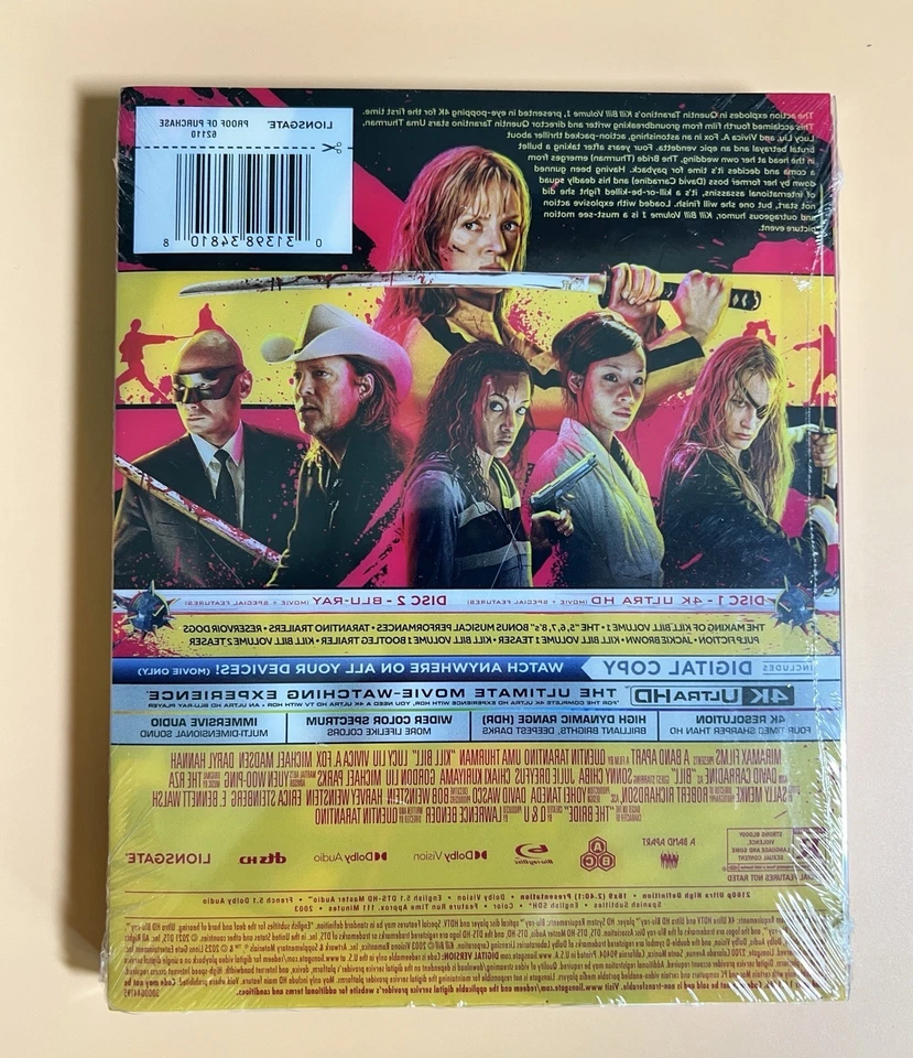 KILL BILL Vol 1 (4K STEELBOOK) Quentin Tarantino Lionsgate Limited NEW OOP - Image 4 of 4