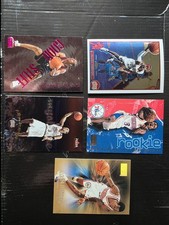 5 ALLEN IVERSON CARDS, RC, TOPPS CHROME , SKY BOX PREMIUM FLEER MYSTIQUE 76ERS