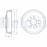 2X Bremstrommel Delphi BF579 FüR Mazda 626 5 Hatchback GF Premacy CP Van CP19