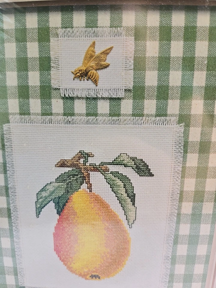 Kit de punto de cruz contado comida fruta pera artes ocio vintage nueva naturaleza Foto 2 de 4