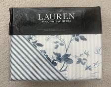 RALPH LAUREN Annie Blue Floral 3PC KING Duvet Cover Pillow Shams Set Blue