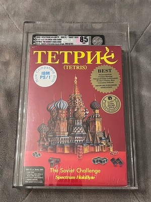 1988 IBM PC Spectrum Holobyte TETRIS Brand New Graded VGA 85