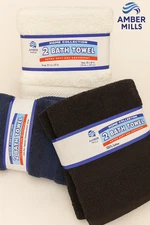 Amber Mills  100% Cotton 6 Pack   Bath Towel 26" x 52"   In 3 Assorted Colors.