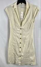 Urban Outfitters Sabrina Seersucker Button-Front Mini Dress Women's Sz S NWT