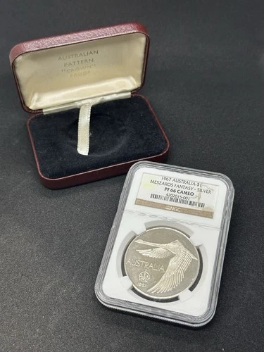 1967 Australia $1 Swan Pattern Dollar NGC PF66 CAMEO PR66CAM With Original Box