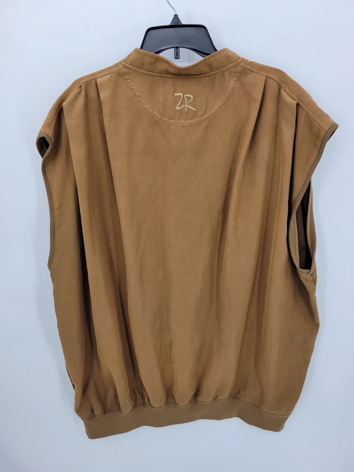 Zero Restriction Golf Vest Mens XXL Brown Quarter Snap Vest Windbreaker Outdoor - Image 2 of 4