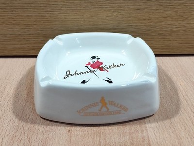 JOHNNIE WALKER SCOTCH WHISKY ADVERTISING VTG CERAMIC ASHTRAY