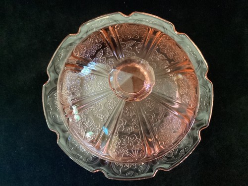 Vintage - Jeannette Glass Co. "Cherry Blossom" pink - Butter Dish - Picture 2 of 5