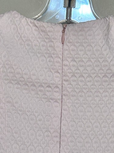 Luli & Me Pink Jacquard Party Dress w/ Tulle Lining & Beaded Bows Girls Size 4 - Picture 7 of 8