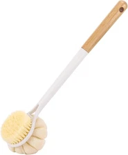 Bath Sponge Back Brush Long Handle For Shower 17 Inch Double Sided Exfoliating B