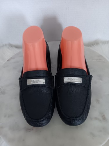Scarpe mocassino Coach New York Fredrica donna taglia 8,5 nero pelle sassolino A5175 - Foto 4 di 14