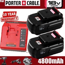 Pack 18V 4.5Ah Battery OR Charger for Porter Cable PC18B 18-Volt Cordless Tools