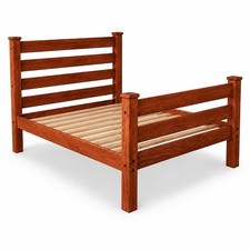 Amish Made Full Classic Bed Frame, Yellow Pine Wood, Made in USA