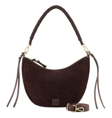 FREDsBRUDER Weave Harmony Round Midi Hobo Bag Schultertasche Dark Chocolate Neu