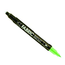 122-C-F4 Marvy Fabric Ball and Brush Marker, Fluorescent Green