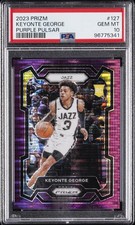 2023 PANINI PRIZM PURPLE PULSAR #127 KEYONTE GEORGE ROOKIE RC 33/35 PSA 10