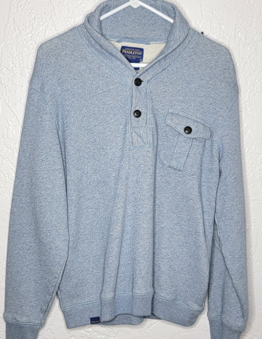 Pendleton 1/4 Button Pullover Chest Pocket Sweate… - image 12