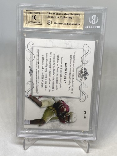 2016 Trinity Jalen Ramsey Red Patch RC ROOKIE Auto #21/25 BGS 9.5/10 POP 2 - Picture 11 of 13