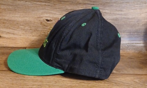 Vintage 90s NBC Sports Hat Cap Black Green Snap Back Sports - Picture 4 of 7