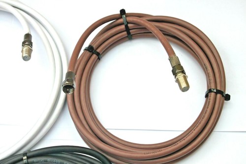 Virgin Media broadband Tivo coaxial extension coax cable F connector with clips - Picture 7 of 10
