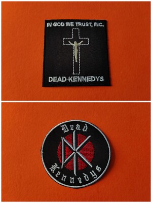 Dead Kennedys Paar gestickte Abzeichen zum Aufnähen/Aufbügeln Punk Rock Musik (b)