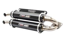 Trinity Stage 5 Dual Slip On Exhaust Muffler For Polaris RZR XP 4 1000 EPS 15-23