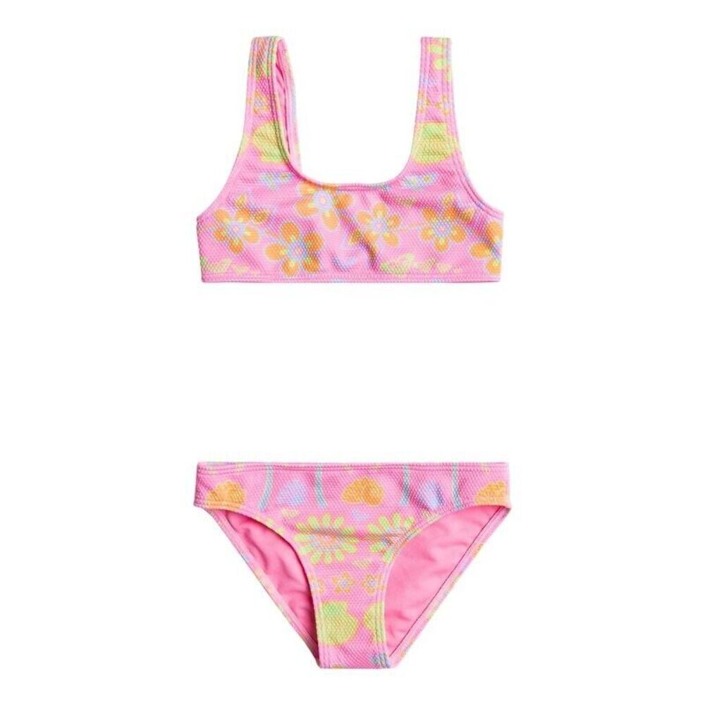 Top Bikini Bralette Roxy Tropical Time Per Bambine E Ragazze - Foto 12