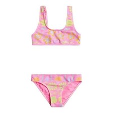 Roxy Girls Beach Day Together Two Piece Bralette Bikini Set Size 3, 4 NWT