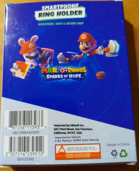Nintendo Mario Rabbids Sparks of Hope Smartphone Ring Holder Promo