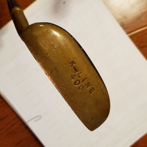 "PUTTER DE GOLF DE LATÓN 400 RARO ESTILO ART DECO K-LINE DE COLECCIÓN, MANO DERECHA 35" - Imagen 5 de 8