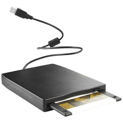 Xystec Externes USB-Disketten-Laufwerk, Slimline, PC (auch Windows 11) & Mac