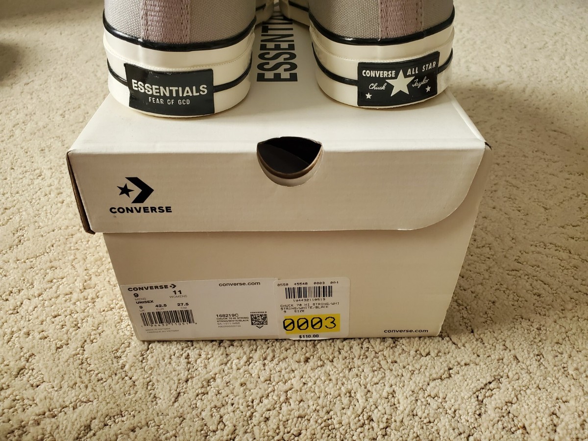 Fear of God Essentials x Converse Grey Chuck Taylor All-Star 70 Hi 
