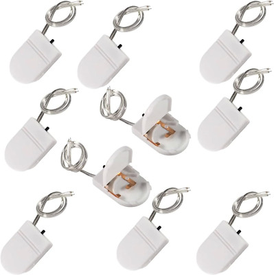 10Pack 1 X 3V CR2032 Battery Holder,Button Cell Battery Adapter Mit On/Off Switc